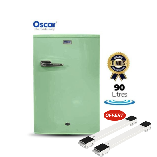 Image sur Packs Mini réfrigérateur Oscar - 90 Litres - R90SR - Gris + Support à roulettes pour Machine - 6 mois de Garantie
