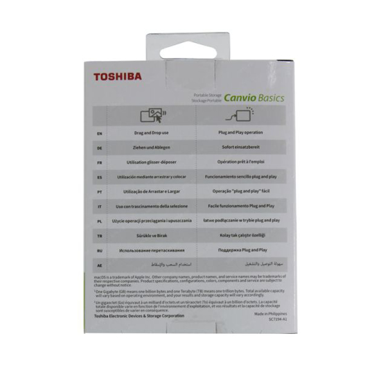 Image sur Disque Dur externe Toshiba 4 To USB 3.0 - Garantie 3 Mois