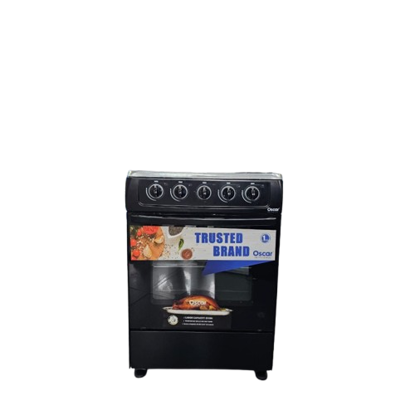 Image de Cuisinière à Gaz Oscar – 4 foyers – 50×60 cm – Allumage automatique – Noir Garantie : 06 mois