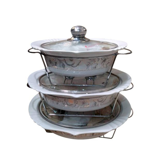 Image sur Plats de service avec support - cassable - 3 pièces - 1 mois de garantie