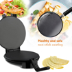 Image sur Crêpière électrique de cuisine FLEAGE, 1400 W, antiadhésive, pour chapati et tortilla, presse à tortilla de 25 cm, avec indicateur LED