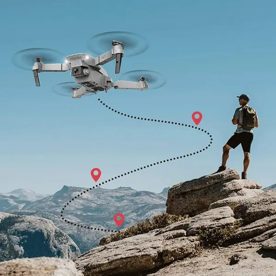 Image sur Drone E88 Pro avec lumière pour enfant adulte – WiFi FPV 4K HD