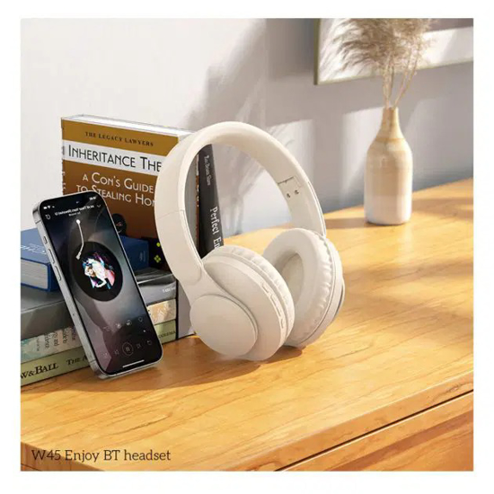 Image sur Casque HOCO W45 Sans Fil Enjoy BT Headset – Bluetooth V5.3 – 400 mAh – 46H d’autonomie