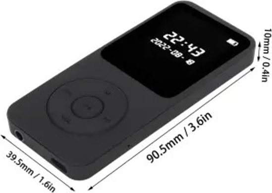 Image sur Lecteur MP3 MP4 avec Bluetooth 5.0, écran LCD 1,77 pouces, lecteur de musique numérique HiFi sans perte, support radio FM, enregistreur, ebook, haut-parleur HD, sport, et autres)