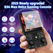 Image sur Console de jeux rétro portable R36 Max, 64 Go, plus de 18 000 jeux, batterie rechargeable 4 000 mAh, compatible avec plus de 30 simulateurs, système Linux, écran IPS 4 pouces