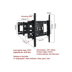 Image sur Support mural TV pivotant réglable inclinable pour TV LED à écran plat de 26 à 55 pouces 50 KG