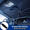 Image sur Pare-soleil pliable pour pare-brise de voiture, protection UV, isolation thermique, pour pare-brise de voiture, camion, voiture (grand modèle)