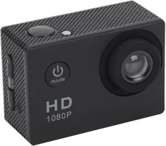 Image sur Caméra d’action Full HD 2 pouces, caméra de sport 1080p 12 MP, étanche jusqu’à 30 m/98 pi avec grand angle de 140 degrés et kit de montage pour vlogging, plongée, vélo et escalade
