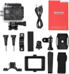 Image sur Caméra d’action Full HD 2 pouces, caméra de sport 1080p 12 MP, étanche jusqu’à 30 m/98 pi avec grand angle de 140 degrés et kit de montage pour vlogging, plongée, vélo et escalade