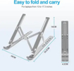 Image sur Support Ordinateur Portable, Support PC Portable, Laptop Stand en Plastique & Silicone Antidérapant & Alliage d’Aluminium, Compatible avec HP