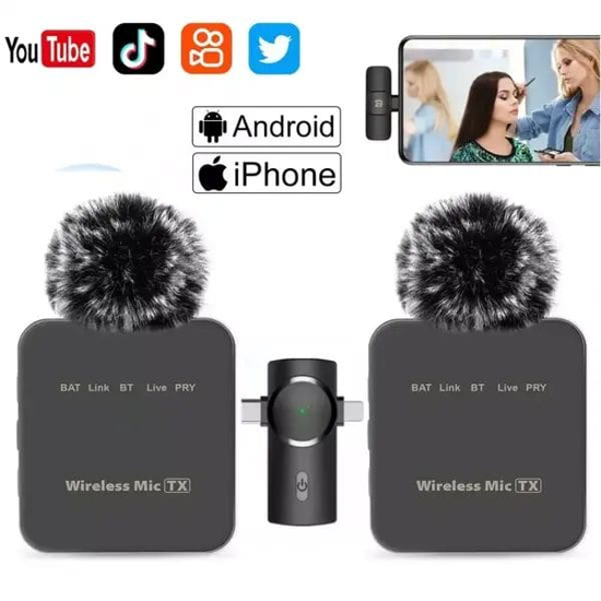 Image sur Microphone Lavalier Professionel sans Fil TX F15-2, -40 dB, pour les Live show, interview, vlogs, vidéos courtes