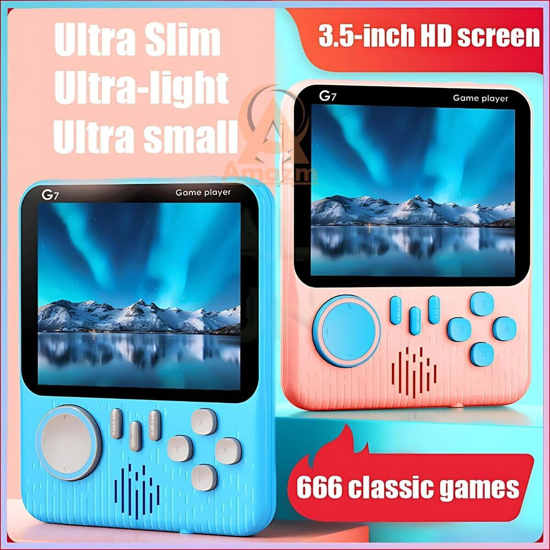 Image sur Mini console portable 600 jeux en 1 - écran 3.5 pouces - Game Box G7 avec manette