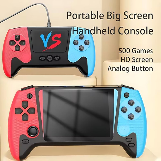 Image sur Mini-jeux vidéo portables rétro 500 en 1 pour enfants, lecteur de jeux vidéo de qualité supérieure, jeu vidéo TV pour enfants, cadeau idéal, multicolore