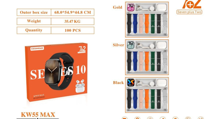 Image de MONTRE CONNECTÉ KEQIWEAR KW55 MAX SMART WATCH SERIES'10