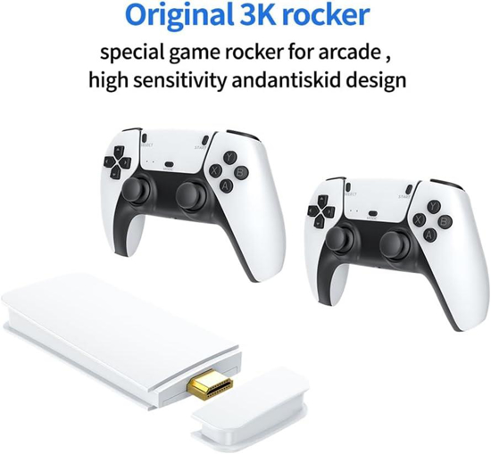 Image sur Console de jeux vidéo sans fil 2,4 GHz PRO 3D 4K Ultra HD Stick Double Rocker avec plus de 20 000 jeux
