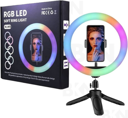 Agrandir l'image de Ring light LED MJ45   - 14 Pouces - Support Trépied - Noir Image de Ring light LED MJ45   - 14 Pouces - Support Trépied - Noir