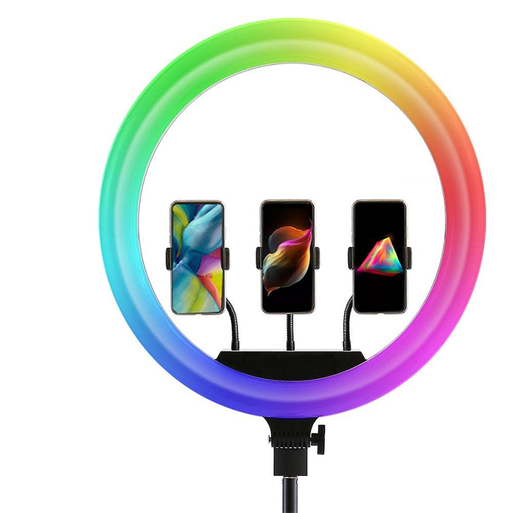 Ring Light LED DIGITUS 10 Pouces – Trépied Bureau, 10 Niveaux Luminosité, 3 Températures Couleur – Idéal Vlog, Photo, Viséo