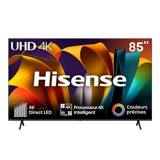 Image sur TV SMART HISENSE 85A6N - 4K UHD - Direct LED - 85 pouces - VIDAA U 7.6