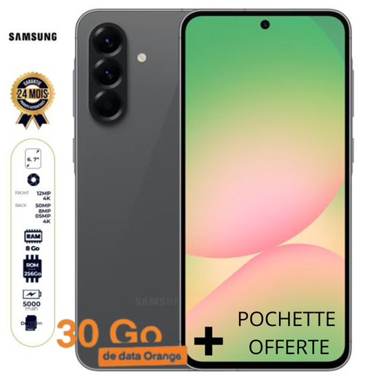 Image sur Samsung Galaxy A36 5G - 256 Go - 8Go RAM+ 30 Go de connexion offerte + pochette offerte- Garantie 24 Mois