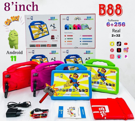 Image sur Tablette BEBE TAB B88 Prime - 128 Go ROM 4 Go RAM-4G-8 pouces-3 500 mAh- 3 Mois de garantie