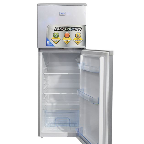 Image sur Réfrigérateur double battant Oscar OSC‑R165S – 138 L – Classe A+ – R600a  – Éclairage LED – Garantie 6 mois