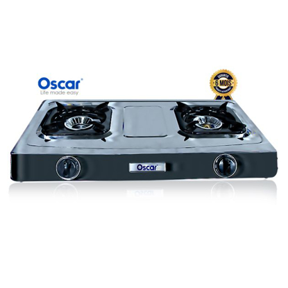 Image de Plaque à Gaz Oscar OSC‑200 – 2 Foyers, Aluminium/Inox, Allumage Automatique – Garantie 6 Mois