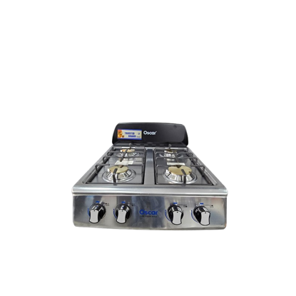 Image de Plaque à Gaz Oscar OSC‑500TS – 4 Foyers Inox, Allumage Auto, 20″, 2,5 kg – Garantie 6 Mois