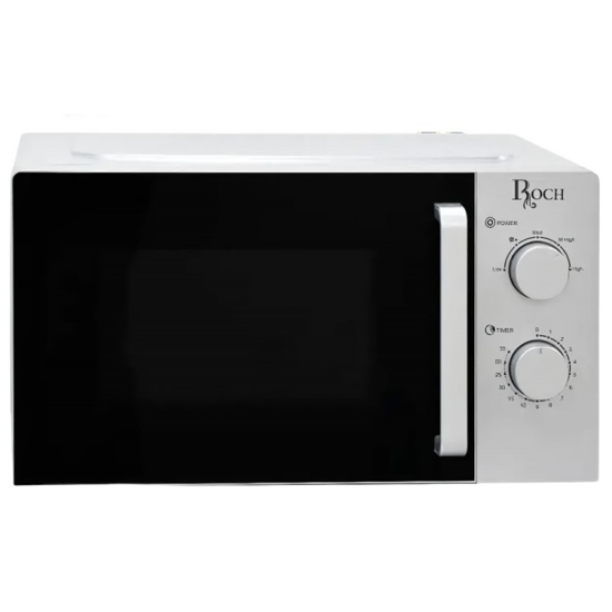 Image sur Micro‑ondes Roch RMW‑20LP1M‑B(S) – 20 L – 700 W – 5 niveaux de puissance – Décongélation & four – Minuterie 35 min – Garantie 3 mois