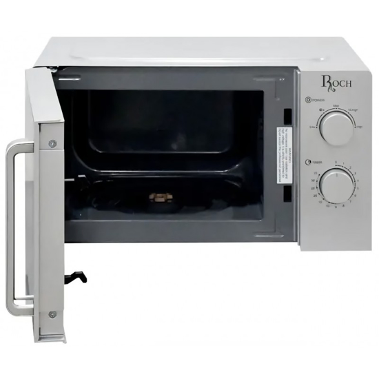 Image sur Micro‑ondes Roch RMW‑20LP1M‑B(S) – 20 L – 700 W – 5 niveaux de puissance – Décongélation & four – Minuterie 35 min – Garantie 3 mois