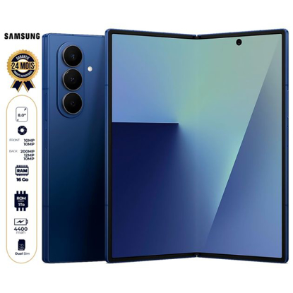 Image de Samsung Galaxy Z Fold7 - 1 To - 16 Go de RAM - Écran principal AMOLED pliable 8" + écran secondaire 6,5" - 200 MP+ 12 MP + 10 MP / 10 MP - 4400 mAh - Garantie 24 mois