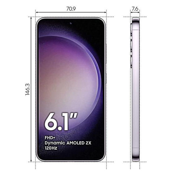 Image sur Samsung Galaxy S23 5G - 256 Go/8Go RAM - 6.1" - 1 Nano-SIMs and eSIM - 50MP 8K /12MP 4K - 3900mAh - 24 Mois