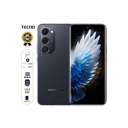 Image de Tecno Spark 40 Pro+ - 256 Go - 8 Go + 8 Go RAM Extensible - 6,78" - 50MP+2MP/13MP - Double Nano Sim - 5200 mAh - Garantie 24 mois