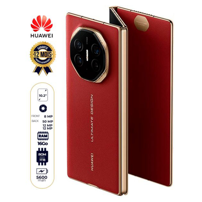 Image de Huawei Mate XT Ultimate - 1 To - 16 Go RAM - 3 écrans (10.2'' + 6.4'' + 7.9'') - 50 MP + 12 MP + 12 MP / 8MP - 5600 mAh - Kirin 9010 - Dual NANO SIM - Garantie 12 Mois (Livré entre 5 et 10 jours)
