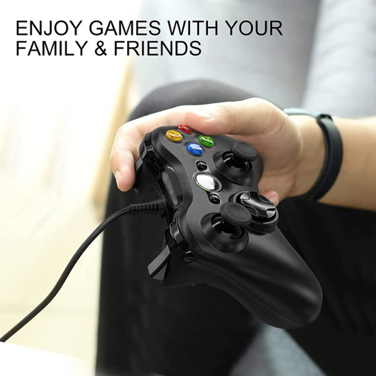 Image sur Manette Filaire Xbox 360 Avec Double Vibration Pour PC Xbox 360