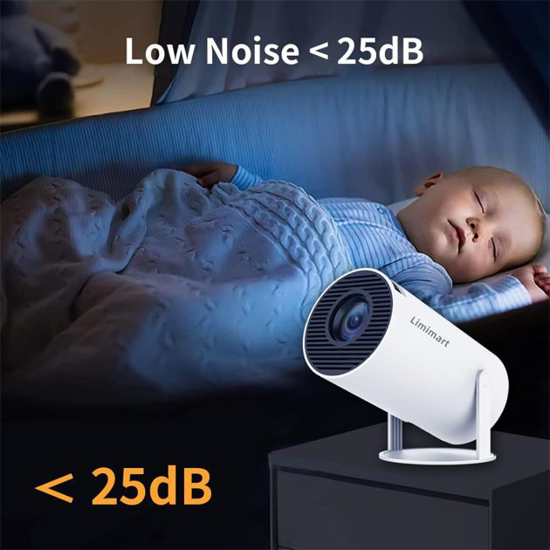 Image sur Mini projecteur intelligent 4K - 5G WIFI - Son 360° - Compatible Android/iOS/Windows/TV Stick/HDMI/USB/Audio 3.5 - 6 Mois