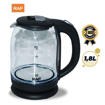 Image sur Bouilloire électrique RAF R.7833 - Verre borosilicaté – 2 L – 2200 W – Base 360° - Garantie 3 mois