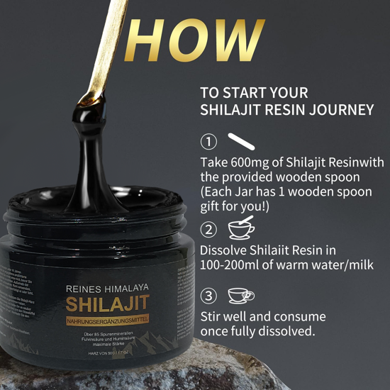 Image sur Shilajit Himalaya en résine L'Herboristerie Dufayel 50 g