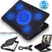 Image sur Support laptop avec refroidisseur 5 ventillateurs ultra rapide contre surchauffage