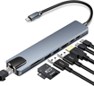 Image sur Adaptateur Hub Type C 8 en 1 vers HDMI/HDTV 4K+PD+2USB+SD+Type C+RJ45 Docking station