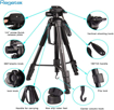 Image sur Triepied professionnel tres robuste pour cameras et telephone