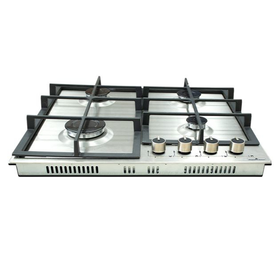 Image sur Plaque de cuisson encastrable SUPER FLAME SFKI-DI6L4G – 4 feux – inox – allumage automatique – dimensions 58 × 51 cm – Garantie 6 mois