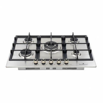 Agrandir l'image de Plaque de cuisson encastrable SUPER FLAME SFKI-DI74GT – 5 foyers inox – allumage automatique – dimensions 75 × 51 cm – Garantie 6 mois Image de Plaque de cuisson encastrable SUPER FLAME SFKI-DI74GT – 5 foyers inox – allumage automatique – dimensions 75 × 51 cm – Garantie 6 mois