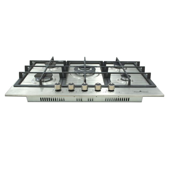 Image sur Plaque de cuisson encastrable SUPER FLAME SFKI-B902MVS – 5 feux – inox – allumage automatique – dimensions 86 × 51 cm – Garantie 6 mois