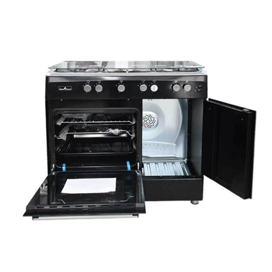 Image sur Cuisinière à gaz SUPER FLAME SFBCK-90605G – 5 foyers – four gaz 60×90 cm – allumage automatique + tourne-broche – Garantie 03 mois