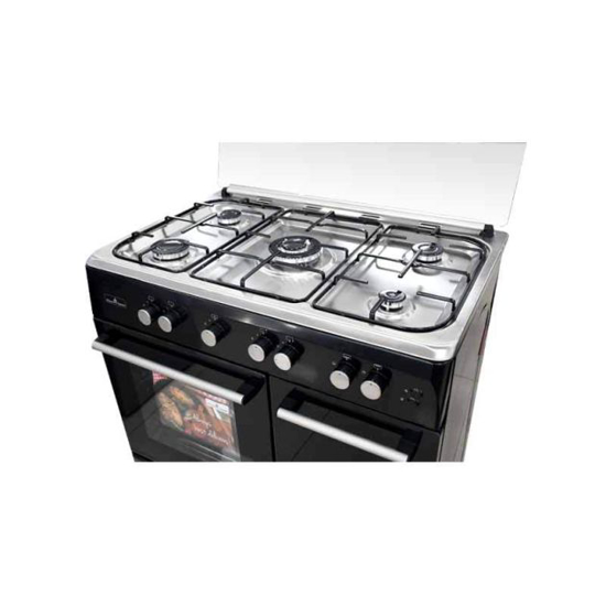 Image sur Cuisinière à gaz SUPER FLAME SFBCK-90605G – 5 foyers – four gaz 60×90 cm – allumage automatique + tourne-broche – Garantie 03 mois