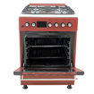 Image sur Cuisinière à gaz SUPER FLAME SFKI-6402GBZ – 4 feux – format 60×60 cm – allumage automatique + four à gaz 150-250 °C – BORDEAUX / GRIS / MAT - Garantie 6 mois