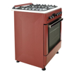 Image sur Cuisinière à gaz SUPER FLAME SFKI-6402GBZ – 4 feux – format 60×60 cm – allumage automatique + four à gaz 150-250 °C – BORDEAUX / GRIS / MAT - Garantie 6 mois