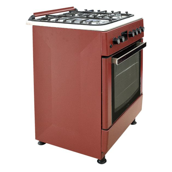 Image sur Cuisinière à gaz SUPER FLAME SFKI-6402GBZ – 4 feux – format 60×60 cm – allumage automatique + four à gaz 150-250 °C – BORDEAUX / GRIS / MAT - Garantie 6 mois