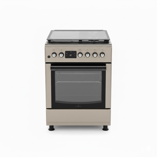 Image sur Cuisinière à gaz SUPER FLAME SFKI-6402GBZ – 4 feux – format 60×60 cm – allumage automatique + four à gaz 150-250 °C – BORDEAUX / GRIS / MAT - Garantie 6 mois