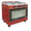 Image sur Cuisinière à gaz SUPER FLAME SFKI-9502GBZX – 5 foyers – format 60×90 cm – allumage automatique + grand four – MAT / GRIS / BORDEAUX - Garantie 6 mois